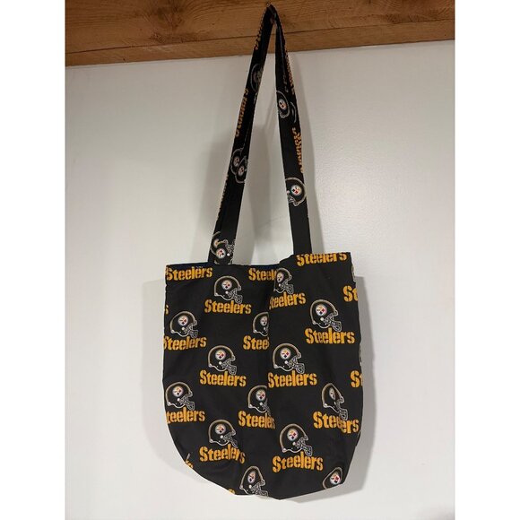 Pittsburgh Steelers Black & Yellow Tote Bag w/ Wristlet by Belka Industries - Picture 2 of 16